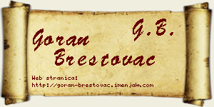 Goran Brestovac vizit kartica